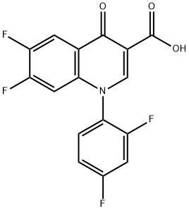 1-(2,4-DIFLUOROPHENYL)-6,7-DIFLUORO-1,4-DIHYDRO-4-OXOQUINOLINE-3-CARBOXYLIC ACID Struktur