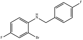 2-BroMo-4-fluoro-N-(4-fluorobenzyl)aniline, 97% Struktur