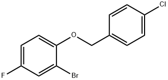 2-bromo-1-[(4-chlorophenyl)methoxy]-4-fluorobenzene Struktur