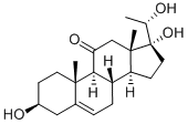 5-PREGNEN-3BETA,17ALPHA,20ALPHA-TRIOL-11-ONE Struktur