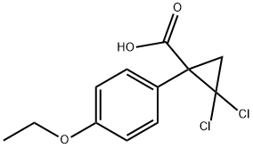 2,2-Dichloro-1-(4'-ethoxyphenyl)cyclopropane-1-carboxylic acid Struktur