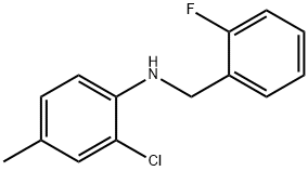 2-Chloro-N-(2-fluorobenzyl)-4-Methylaniline, 97% Struktur