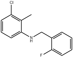 3-Chloro-N-(2-fluorobenzyl)-2-Methylaniline, 97% Struktur