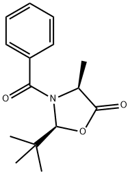 (2S,4S)-3-BENZOYL-2-T-BUTYL-4-METHYL-1,3-OXAZOLIDIN-5-ONE Struktur