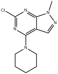 6-Chloro-1-methyl-4-piperidin-1-yl-1H-pyrazolo[3,4-d]pyrimidine Struktur