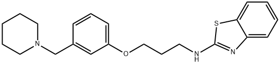 N-[3-[3-(1-PIPERIDINYLMETHYL)PHENOXY]PROPYL]-2-BENZOTHIAZOLAMINE DIMALEATE Struktur