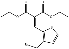 DIETHYL 2-([3-(BROMOMETHYL)-2-THIENYL]METHYLENE)MALONATE Struktur