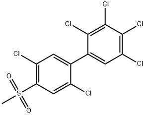 4-Methylsulfonyl-2,2',3',4',5,5'-hexachlorobiphenyl Struktur