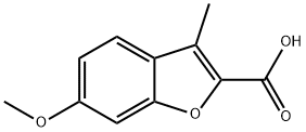 6-methoxy-3-methyl-1-benzofuran-2-carboxylic acid Struktur