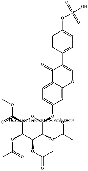 Daidzein 7-Tri-O-acetyl-β-D-glucuronic Acid Methyl Ester 4'-Sulfate Struktur