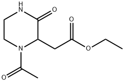 ETHYL(1-ACETYL-3-OXOPIPERAZIN-2-YL)ACETATE Struktur