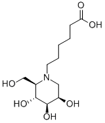 N-5-Carboxypentyl-deoxymannojirimycin Struktur