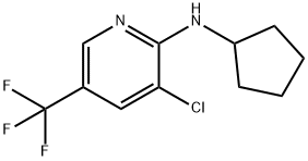 3-chloro-N-cyclopentyl-5-(trifluoromethyl)pyridin-2-amine Struktur