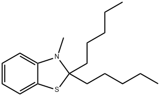 Benzothiazole, 2,3-dihydro-3-methyl-2,2-dipentyl- (9CI) Struktur