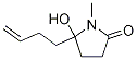 5-(3-buten-1-yl)-5-hydroxy-1-Methyl-2-Pyrrolidinone Struktur