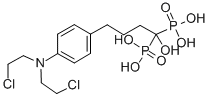 4-(4-(bis(2-chloroethyl)amino)phenyl)-1-hydroxybutane-1,1-bisphosphonic acid Struktur