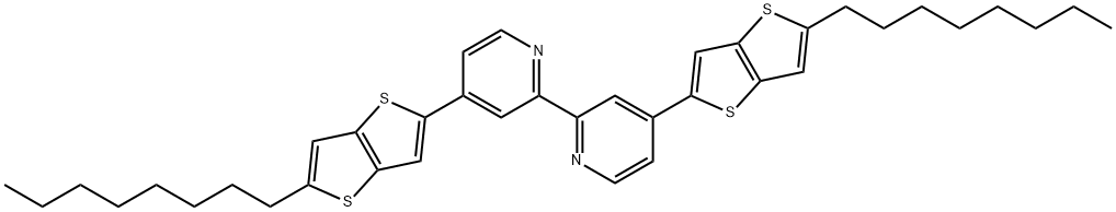 4,4'-Bis(5-octylthieno[3,2-b]thien-3-yl)-2,2'-bipyridine Struktur