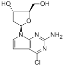 2-AMINO-4-CHLORO-7-(BETA-D-2-DEOXYRIBOFURANOSYL)PYRROLO-[2,3-D]PYRIMIDINE Struktur