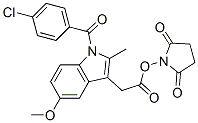 N-succinimidyl-1-(4-chlorobenzoyl)-5-methoxy-2-methyl-1H-indole-3-acetate Struktur