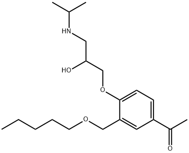 1-(4-(2-Hydroxy-3-((1-methylethyl)amino)propoxy)-3-(pentyloxymethyl)ph enyl)ethanone Struktur