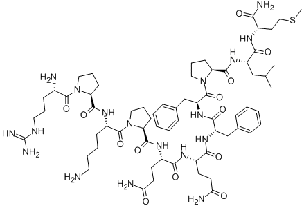 ARG-PRO-LYS-PRO-GLN-GLN-PHE-PHE-PRO-LEU-MET-NH2 Struktur