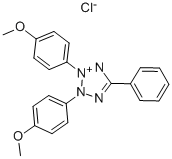 2,3-BIS(4-METHOXYPHENYL)-5-PHENYLTETRAZOLIUM CHLORIDE Struktur