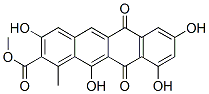 6,11-Dihydro-3,8,10,12-tetrahydroxy-1-methyl-6,11-dioxo-2-naphthacenecarboxylic acid methyl ester Struktur