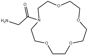 N-(aminoacetyl)-1-aza-4,7,10-13-tetraoxacyclopentadecane Struktur