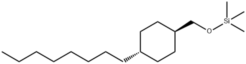 trans-4-Octylcyclohexylmethanol trimethylsilyl ether Struktur