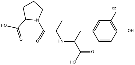 N-(1(S)-carboxy-(4-hydroxy-3-iodophenyl)ethyl)-alanylproline Struktur