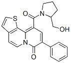 2-(hydroxymethyl)-1-((7-oxo-8-phenyl-7H-thieno(2,3-a)quinolizin-10-yl)carbonyl)pyrrolidine Struktur