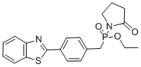 ethyl (4-benzothiazol-2-ylbenzyl)(2-oxopyrrolidino)phosphinate Struktur