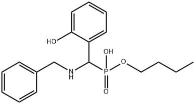 [(2-Hydroxyphenyl)[(phenylmethyl)amino]methyl]phosphonic acid hydrogen butyl ester Struktur