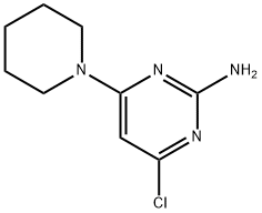 4-CHLORO-6-PIPERIDIN-1-YL-PYRIMIDIN-2-YLAMINE Struktur