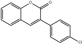 3-(4-chlorophenyl)chromen-2-one Struktur