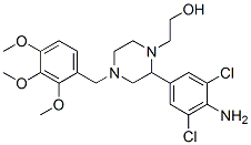 4-amino-3,5-dichlorophenyl-4-((2,3,4-trimethoxyphenyl)methyl)-1-piperazineethanol Struktur