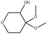 4,4-dimethoxytetrahydro-2H-pyran-3-ol Struktur