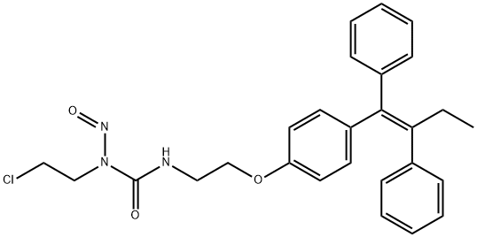 N-(2-chloroethyl)-N'-2-(4-(1,2-diphenylbutenyl)phenoxy)ethyl-N-nitrosourea Struktur