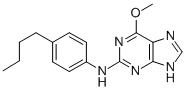 2-((4-Butylphenyl)amino)-6-methoxy-9H-purine Struktur