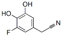 Benzeneacetonitrile,  3-fluoro-4,5-dihydroxy- Struktur