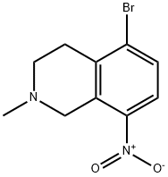 5-bromo-2-methyl-8-nitro-1,2,3,4-tetrahydroisoquinoline Struktur