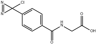 N-(4-(3-chlorodiazirin-3-yl)benzoyl)glycine Struktur