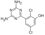 3-(4,6-Diamino-s-triazinyl)-2,5-dichlorophenol Struktur