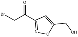 Ethanone, 2-bromo-1-[5-(hydroxymethyl)-3-isoxazolyl]- (9CI) Struktur