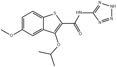 3-ISOPROPOXY-5-METHOXY-N-(1H-TETRAZOL-5-YL)BENZO[B]THIOPHENE-2-CARBOXAMIDE Struktur