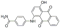 4-[(9,10-Dihydro-4-hydroxy-9,10-dioxoanthracen-1-yl)amino]benzamide Struktur