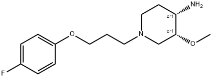 CIS-1-[3-(4-FLUOROPHENOXY)PROPYL]-3-METHOXY-4-PIPERIDYLAMINE Struktur