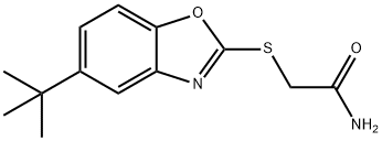 2-[(5-tert-butyl-1,3-benzoxazol-2-yl)thio]acetamide Struktur