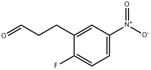 Benzenepropanal, 2-fluoro-5-nitro- Struktur