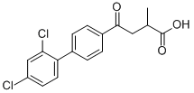 4-(2',4'-Dichlorobiphenylyl)-2-methyl-4-oxobutanoic acid Struktur